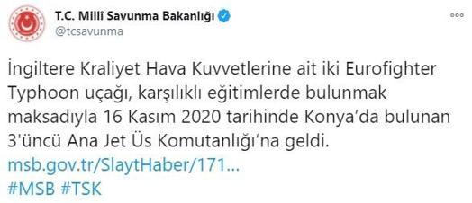Son dakika... İngiltere Kraliyetine ait iki uçak Konyada