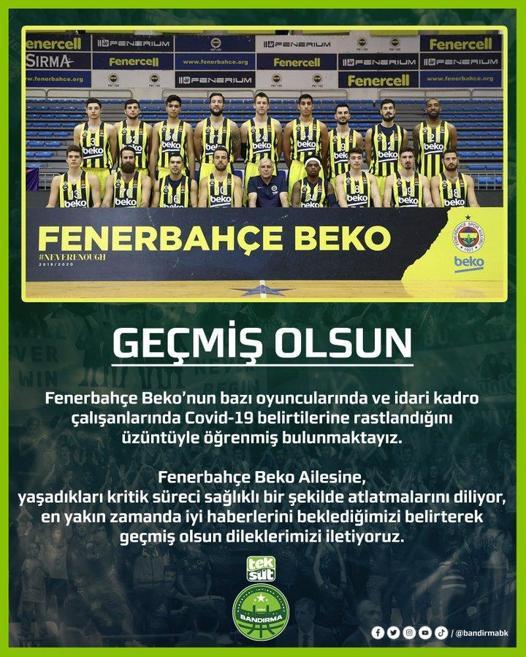 Son dakika | Fenerbahçe Beko: Bazı basketbolcularda corona virüs belirtilerine rastlandı