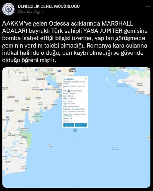 Odessa açıklarında Türk iş insanına ait gemi vuruldu