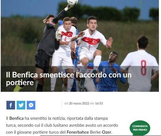 Avrupa devi Benficadan Berke Özer açıklaması