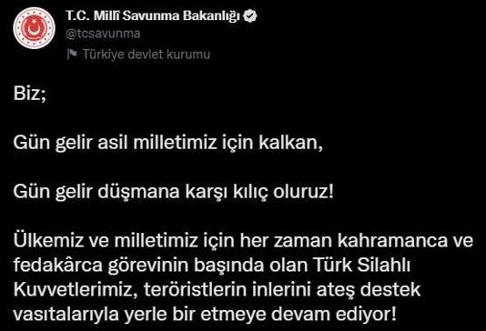 Terör hedefleri böyle vuruldu MSB yeni görüntüleri paylaştı