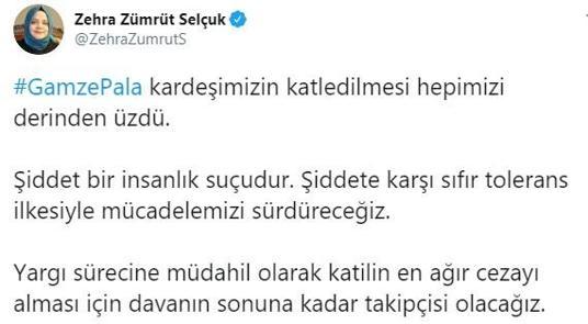 Son dakika haberleri: Bakan Selçuktan Gamze Pala cinayetiyle ilgili açıklama: Peşini bırakmayacağız