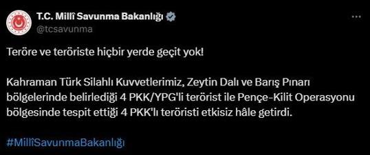 Teröre geçit yok 3 bölgede tespit edilen teröristlere operasyon