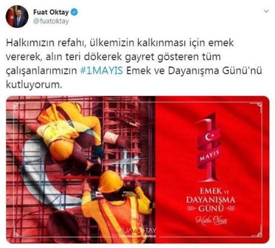 Cumhurbaşkanı Yardımcısı Oktaydan 1 Mayıs mesajı