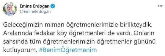 Emine Erdoğan, öğretmenlerle bir araya geldi