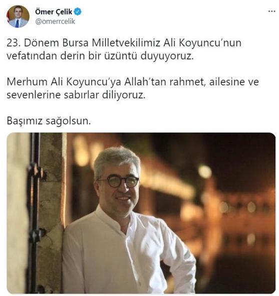 Son dakika AK Parti eski milletvekili Ali Koyuncu hayatını kaybetti