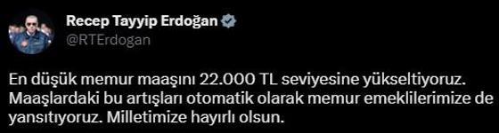 Son dakika...Cumhurbaşkanı Erdoğandan memura zam müjdesi