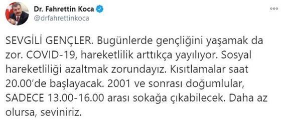 Son dakika... Yasaklara saatler kala Bakan Koca uyardı
