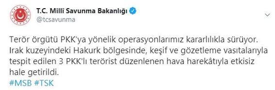 Irakın kuzeyinde operasyon Teröristler etkisiz hale getirildi