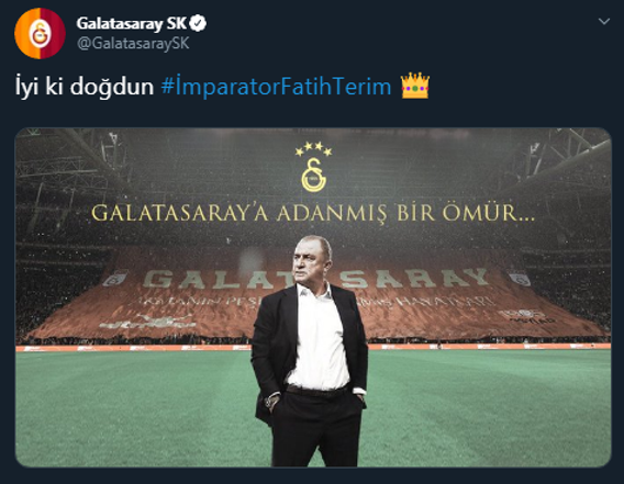 Galatasaraydan Fatih Terime doğum günü kutlaması