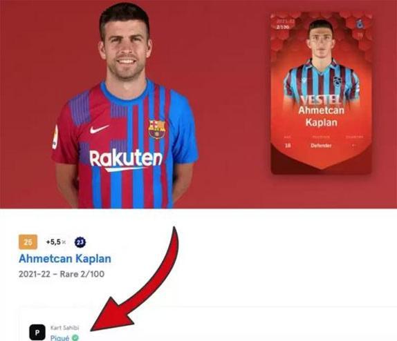 Pique’den Ahmetcan Kaplana NFT yatırımı