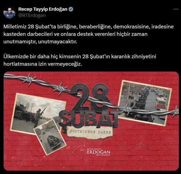Cumhurbaşkanı Erdoğandan 28 Şubat açıklaması