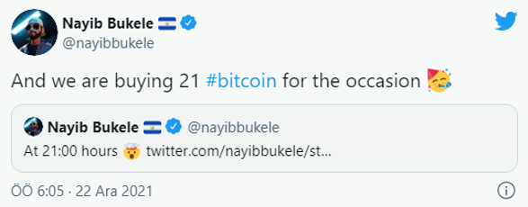 El Salvador yine Bitcoin satın aldı