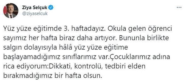 Milli Eğitim Bakanı duyurdu Flaş yüz yüze eğitim açıklaması