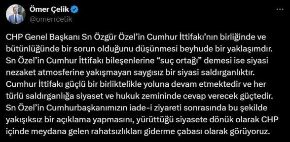 AK Partili Çelikten Özgür Özele: Nezaket atmosferine yakışmadı