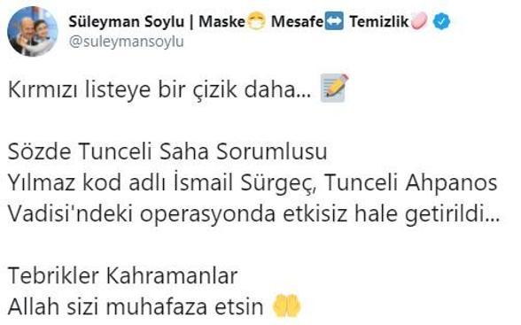 Son dakika... Kırmızı listeye bir çizik daha Bakan Soylu duyurdu