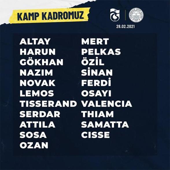 Son dakika | Fenerbahçede Caner Erkin depremi Trabzonspor maçı öncesi resmen açıklandı