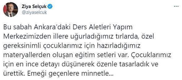 Son dakika haberi: Milli Eğitim Bakanı Ziya Selçuk paylaştı: En ince detayı düşünerek tasarladık