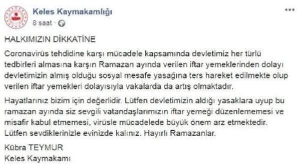 Son dakika: Belediye başkanından flaş açıklama: Son vakalar iftar kaynaklı