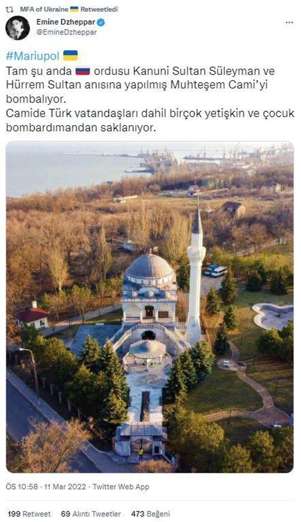 Ukrayna’da camiye füze atıldı iddiasına yanıt: 700 metre ilerisine düştü, yaralı bulunmuyor