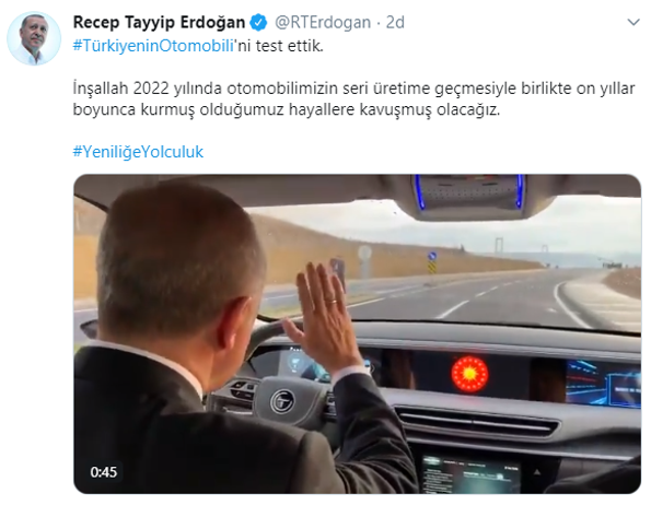 Cumhurbaşkanı Erdoğan yerli otomobili tanıttı İşte yerli otomobilden ilk görüntü...