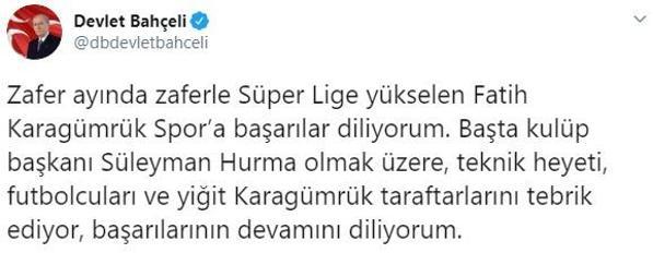 MHP Genel Başkanı Bahçeli sosyal medya suskunluğunu bozdu