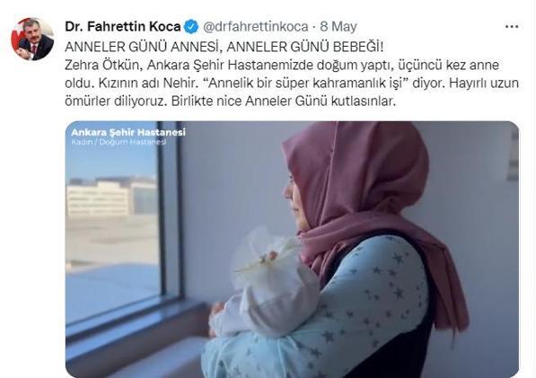 Sağlık Bakanı Koca paylaştı Anneler günü annesi, anneler günü bebeği