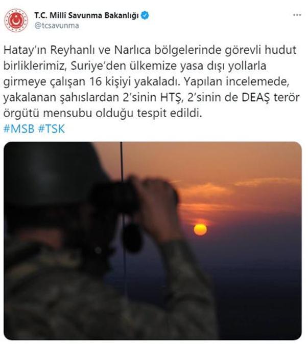 Son dakika... Türkiyeye yasa dışı yollarla girmeye çalışan 16 kişiyi yakalandı