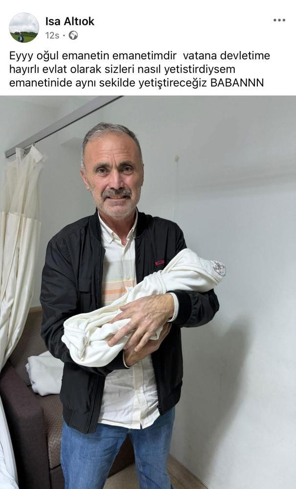 Düşen uçakta şehit olan astsubay Emre Altıok’un bebeği dünyaya geldi