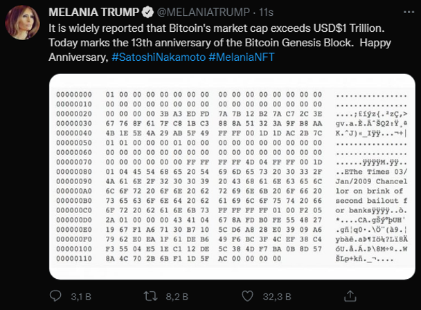 Melania Trumptan şaşırtan Bitcoin açıklaması