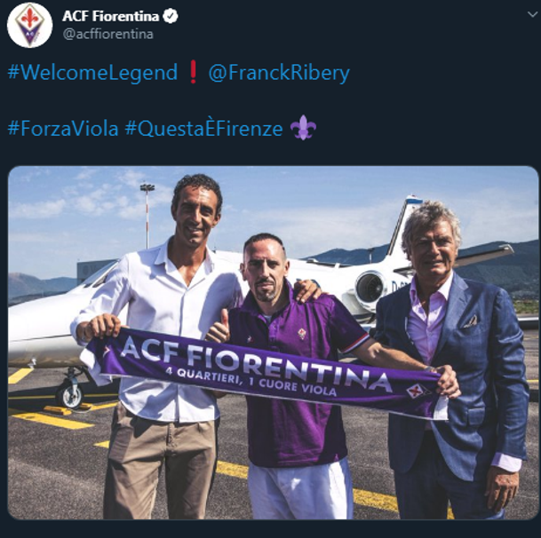 Ribery resmen Fiorentinada