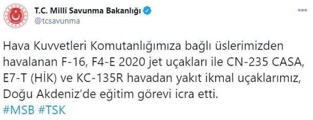 Son dakika... Doğu Akdeniz gövde gösterisi MSBden flaş açıklama