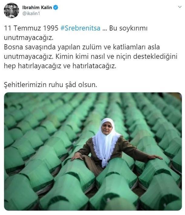 Sözcü Kalından Srebrenitsa Katliamı mesajı