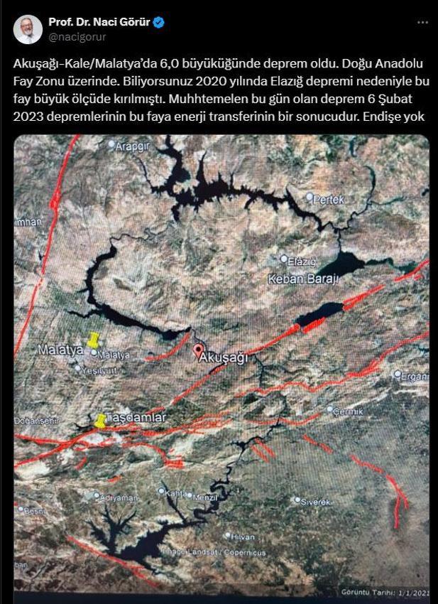 Son Dakika ||  Malatyada 5.9 büyüklüğünde deprem Naci Görür ve Şükrü Ersoydan peş peşe açıklamalar