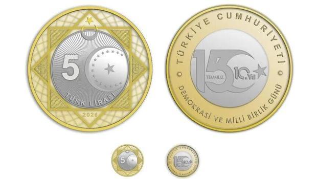 Darphane`den 15 Temmuz`un 10. yılına özel 5 lira