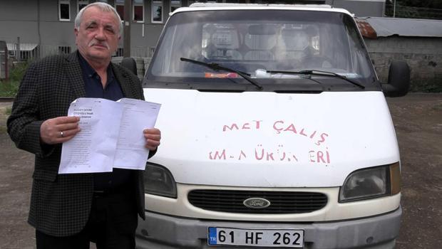 Trabzon`dan çıkmayan kamyonetine İstanbul`da ceza şoku: |||17 yıldır il dışına çıkmadım|||