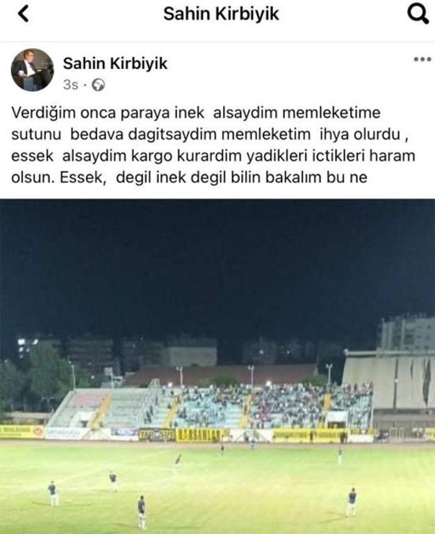 Son dakika - Tarsus İdman Yurdu Başkanı Şahin Kırbıyıktan futbolcularına ağır hakaret