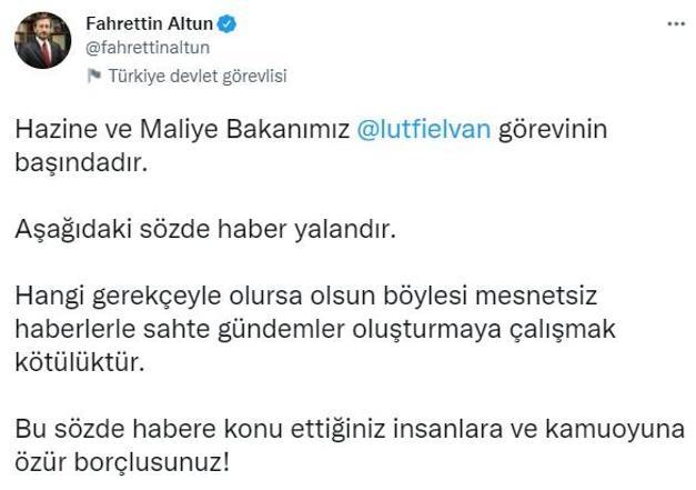 İletişim Başkanı Altundan Cumhuriyet gazetesinin haberine yalanlama