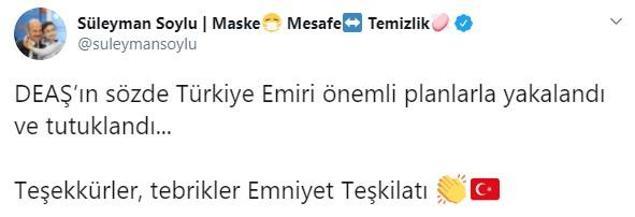 Son dakika... Terör örgütünün sözde Türkiye emiri yakalandı
