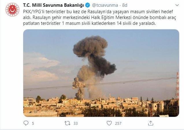 Son dakika... Teröristler, Resulaynda bombalı araç patlattı Ölü ve yaralılar var