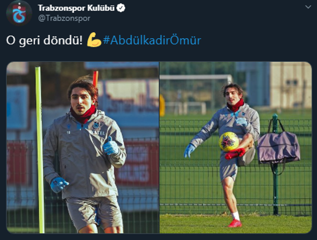 SON DAKİKA | Trabzonspor: Abdülkadir geri döndü