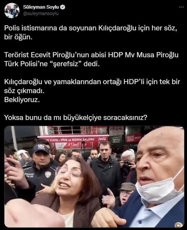 Bakan Soyludan CHPye Musa Piroğlu tepkisi