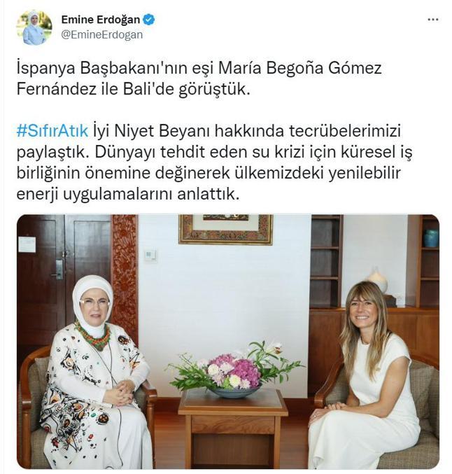 Emine Erdoğan G-20 Zirvesinde lider eşleriyle bir araya geldi