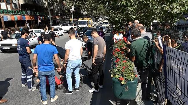 İstanbulda yol ortasında panik Herkes yardımına koştu