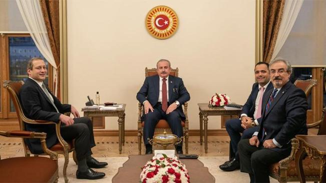Galatasaray Başkanı Burak Elmas, TBMM Başkanı Şentop’u ziyaret etti
