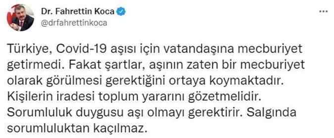 Son dakika... Bakan Kocadan aşı zorunluluğu açıklaması