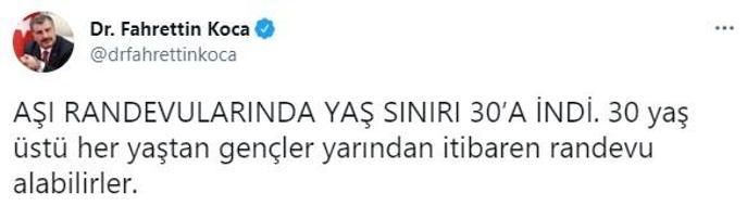 Son Dakika Haberleri: Aşı randevularında yeni yaş sınırı Bakan Koca açıkladı