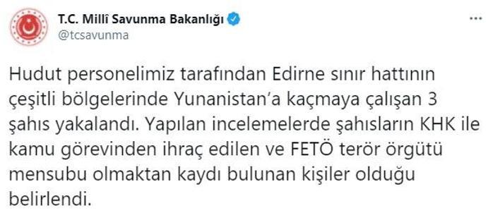 Son dakika... Yunanistana kaçmak isteyen FETÖcüler yakalandı