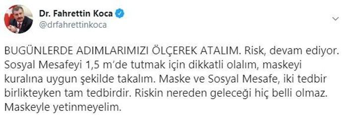 Sağlık Bakanı Kocadan son dakika risk açıklaması