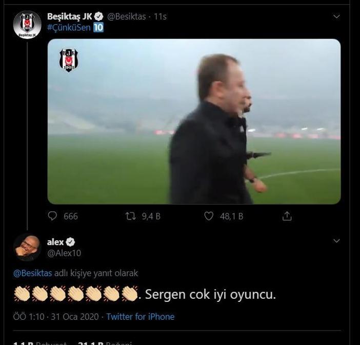 Alexten Sergen Yalçına jest Çok iyi oyuncu
